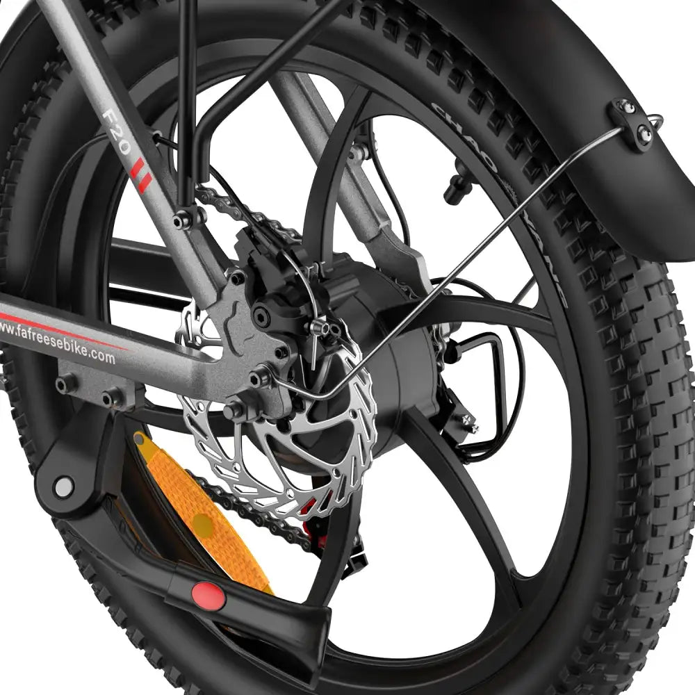 F20 250W Folding Electric Bike for Adults, 20" Fat Tyre eBike, 36V 16Ah Battery, Upto 25 km/h, Up to 75 km Range, Shimano 7-Speed - Gray