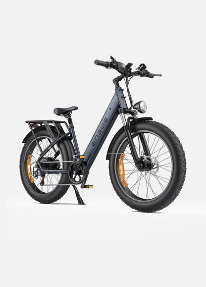 E26 Fat Tyre Electric Bike 250W 70Nm Torque Max Speed 25 km/h 140km Range Dual Suspension All-Terrain Ebike