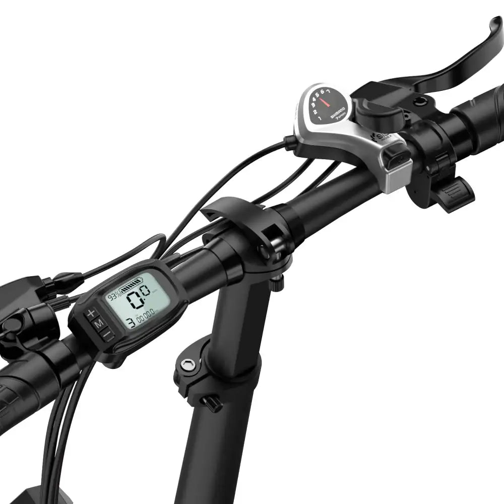 F20 250W Folding Electric Bike for Adults, 20" Fat Tyre eBike, 36V 16Ah Battery, Upto 25 km/h, Up to 75 km Range, Shimano 7-Speed - Gray