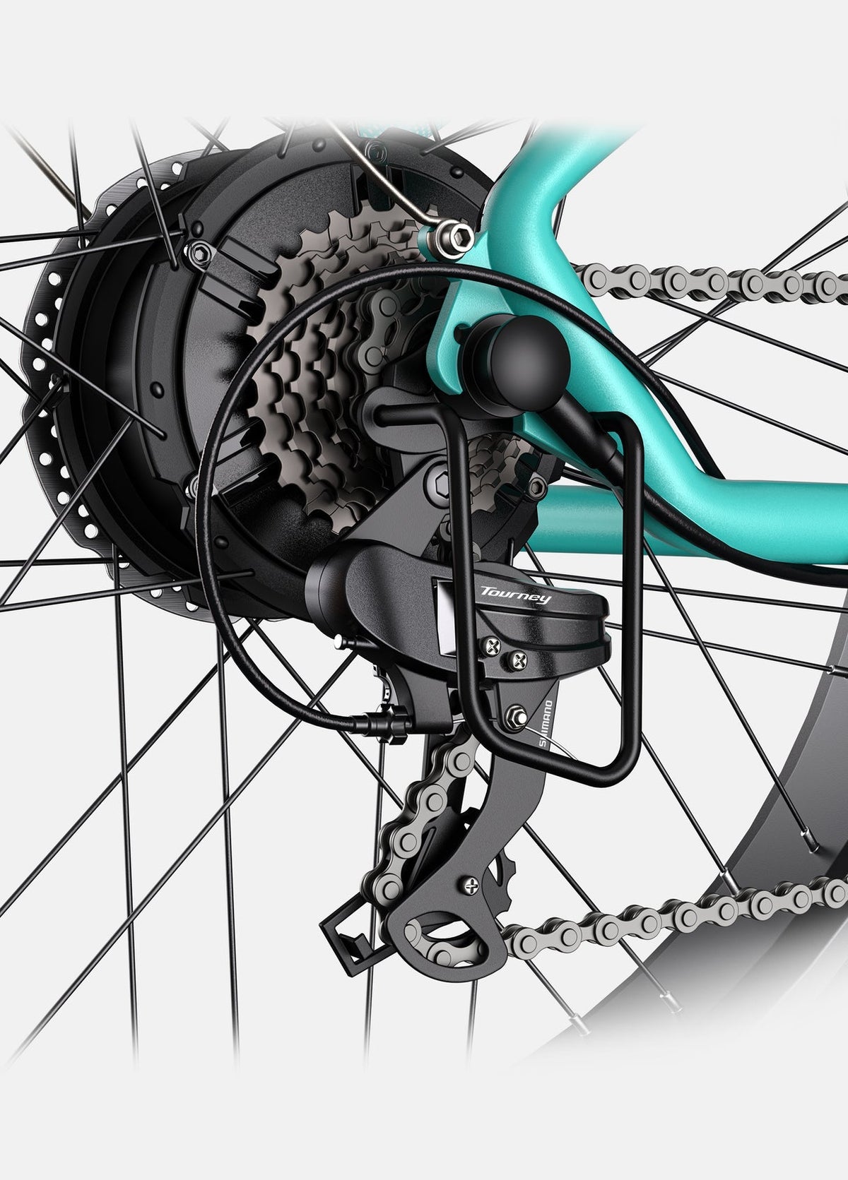 E26 Fat Tyre Electric Bike 250W 70Nm Torque Max Speed 25 km/h 140km Range Dual Suspension All-Terrain Ebike