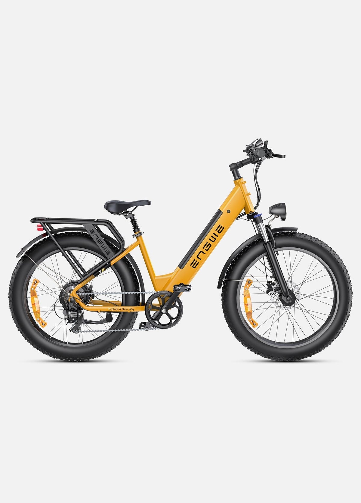 E26 Fat Tyre Electric Bike 250W 70Nm Torque Max Speed 25 km/h 140km Range Dual Suspension All-Terrain Ebike