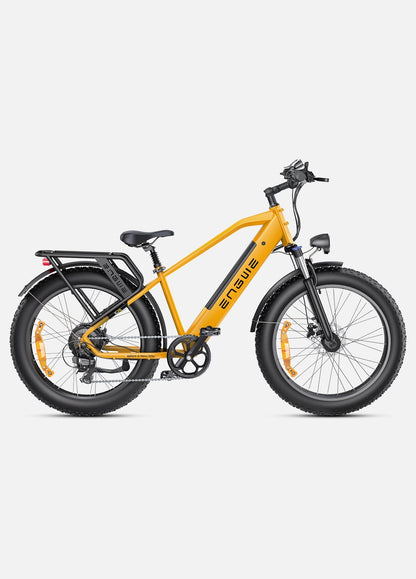 E26 Fat Tyre Electric Bike 250W 70Nm Torque Max Speed 25 km/h 140km Range Dual Suspension All-Terrain Ebike