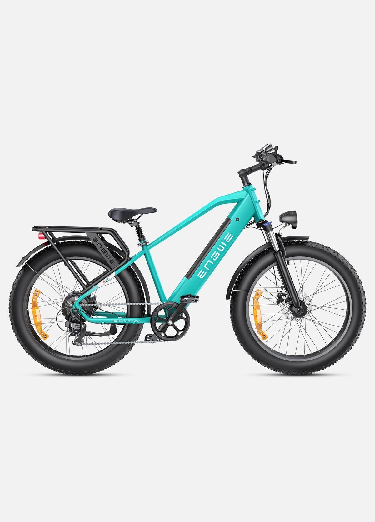 E26 Fat Tyre Electric Bike 250W 70Nm Torque Max Speed 25 km/h 140km Range Dual Suspension All-Terrain Ebike