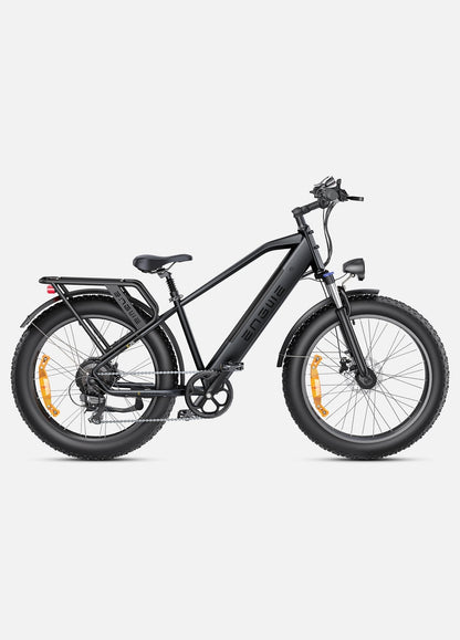 E26 Fat Tyre Electric Bike 250W 70Nm Torque Max Speed 25 km/h 140km Range Dual Suspension All-Terrain Ebike