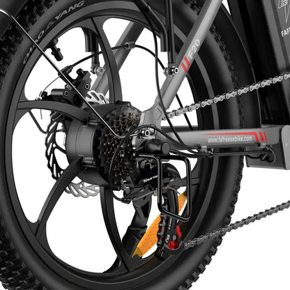 F20 250W Folding Electric Bike for Adults, 20" Fat Tyre eBike, 36V 16Ah Battery, Upto 25 km/h, Up to 75 km Range, Shimano 7-Speed - Gray
