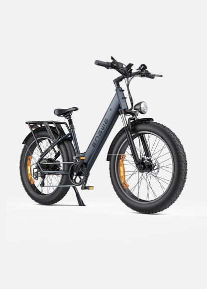 E26 Fat Tyre Electric Bike 250W 70Nm Torque Max Speed 25 km/h 140km Range Dual Suspension All-Terrain Ebike