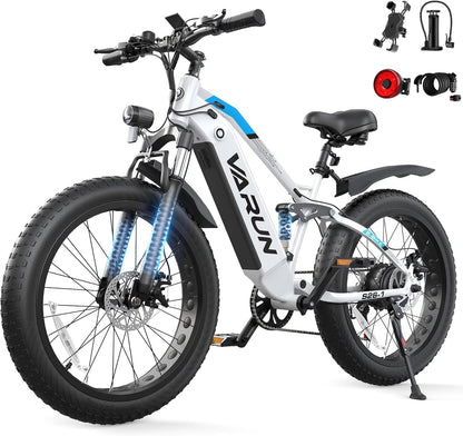 M26-2 Pro Electric Fat Bike 25km/h – 250W Motor 48V 13Ah 624Wh Removable Battery 26" × 4" Fat Tyres 7-Speed