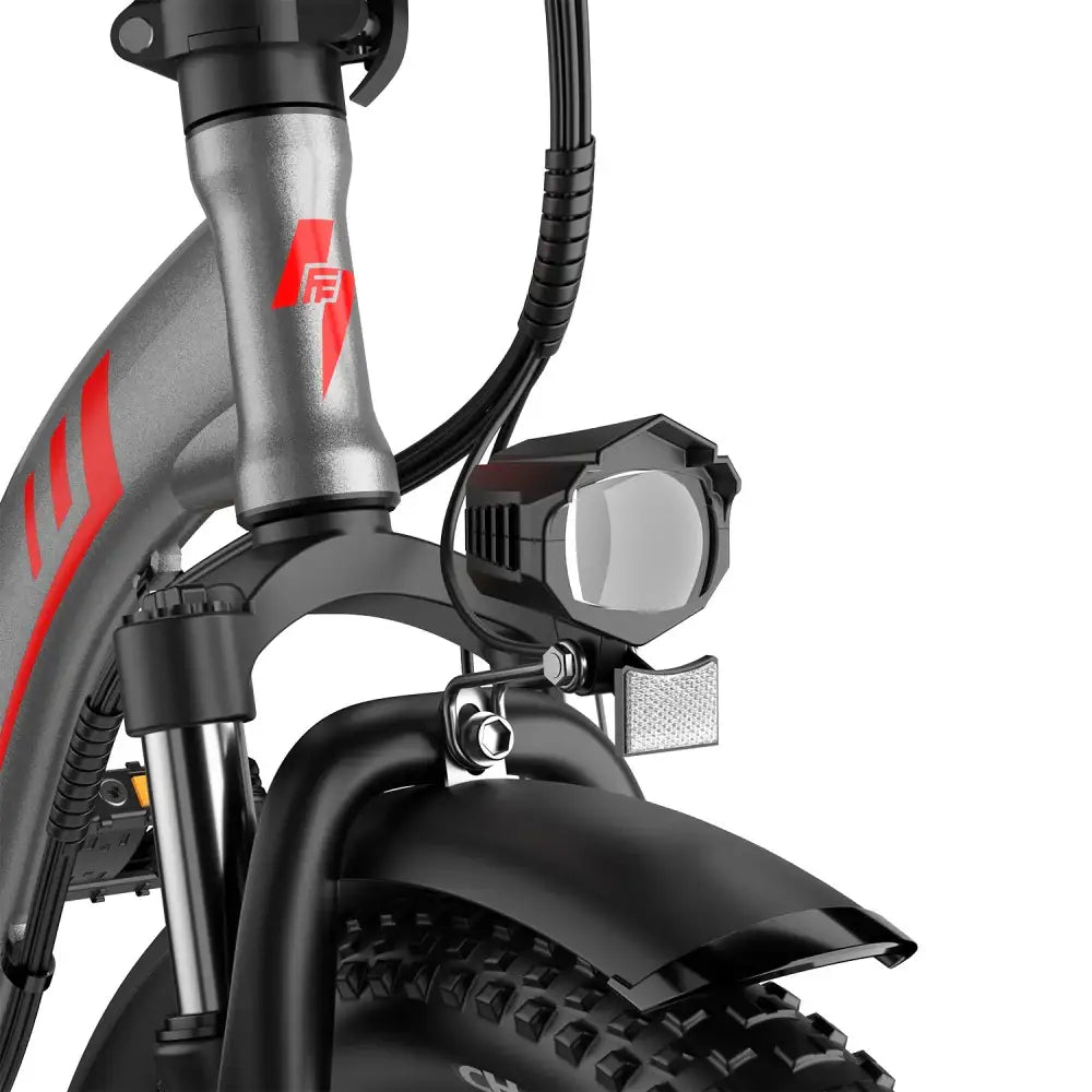 F20 250W Folding Electric Bike for Adults, 20" Fat Tyre eBike, 36V 16Ah Battery, Upto 25 km/h, Up to 75 km Range, Shimano 7-Speed - Gray