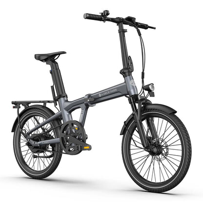 Air 20S 250W Folding Electric Bike for Adults, 20" eBike, 36V 9.6Ah Battery, Up to 25 km/h, Up to 100 km Range - Grey