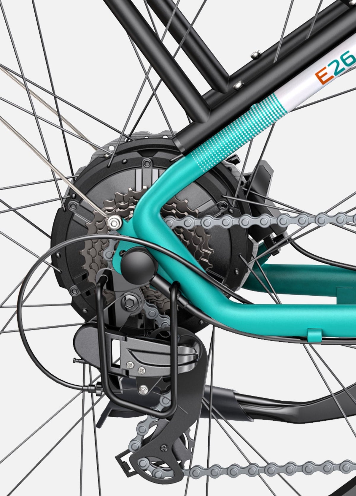 E26 Fat Tyre Electric Bike 250W 70Nm Torque Max Speed 25 km/h 140km Range Dual Suspension All-Terrain Ebike