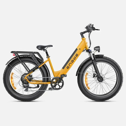 E26 Fat Tyre Electric Bike 250W 70Nm Torque Max Speed 25 km/h 140km Range Dual Suspension All-Terrain Ebike