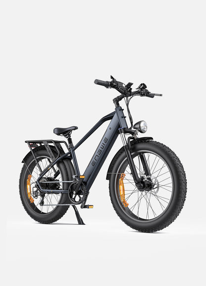 E26 Fat Tyre Electric Bike 250W 70Nm Torque Max Speed 25 km/h 140km Range Dual Suspension All-Terrain Ebike