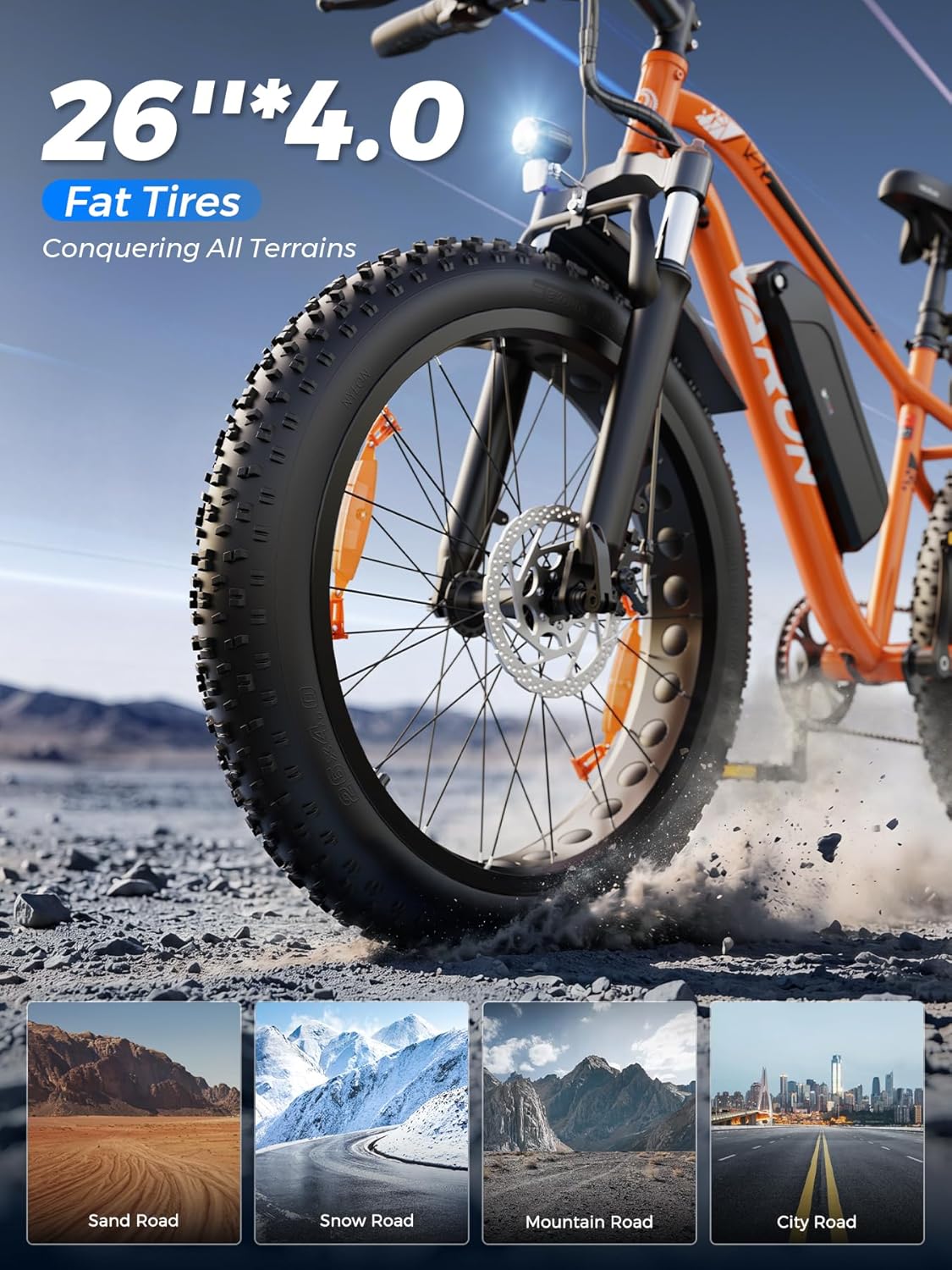 M26-2 Pro Electric Fat Bike 25km/h – 250W Motor 48V 13Ah 624Wh Removable Battery 26" × 4" Fat Tyres 7-Speed