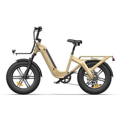 Oasis One 250W Electric Bike for Adults, 20" x 4.0" Fat Tyre, 48V 15Ah Battery, Up to 25 km/h, Up to 120 km Range, Shimano 7-Speed- Sand