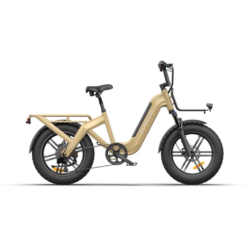 Oasis One 250W Electric Bike for Adults, 20" x 4.0" Fat Tyre, 48V 15Ah Battery, Up to 25 km/h, Up to 120 km Range, Shimano 7-Speed- Sand