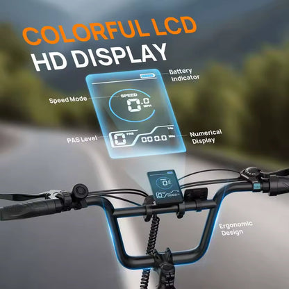 E20 adult 20' E-bike 25kmh 250W 48V 13Ah battery commute Electric Bike, Fat Tire city Ebike 7 Speed