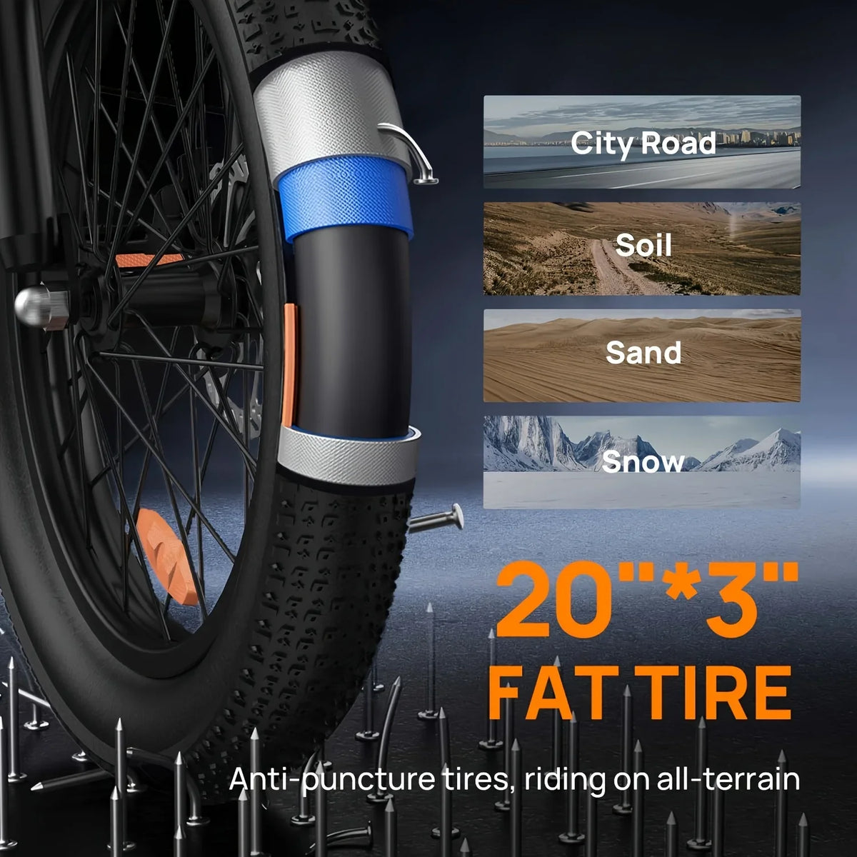 E20 adult 20' E-bike 25kmh 250W 48V 13Ah battery commute Electric Bike, Fat Tire city Ebike 7 Speed
